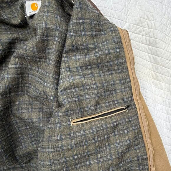 Vinta ge 90s 00's Carhartt Detroit Duck Field Coat | Lined Winter Jacket, 3XL - Picture 8 of 14